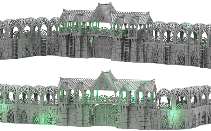 4ft Modular Walls plus Gate - Kingdom of Noldareth