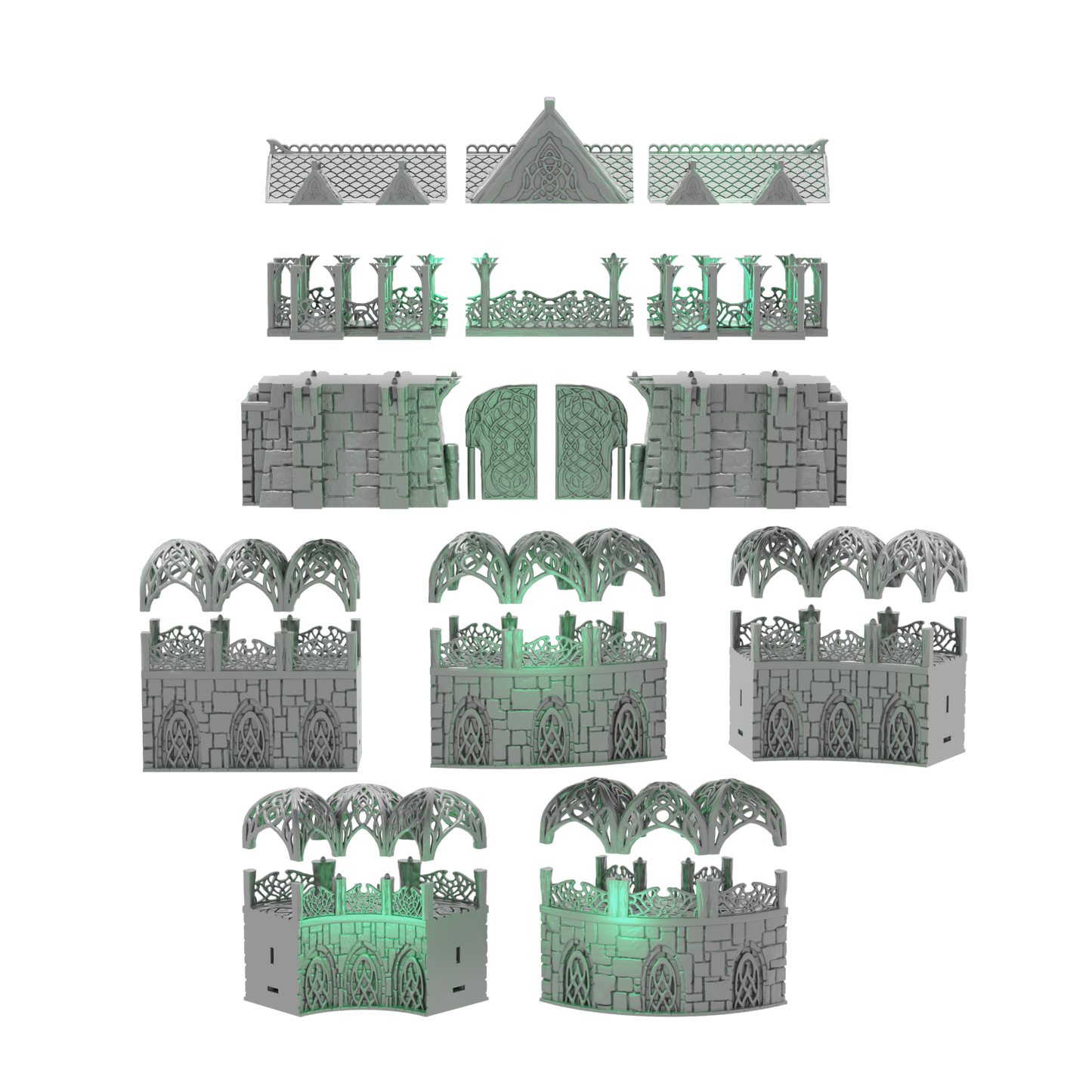 4ft Modular Walls plus Gate - Kingdom of Noldareth