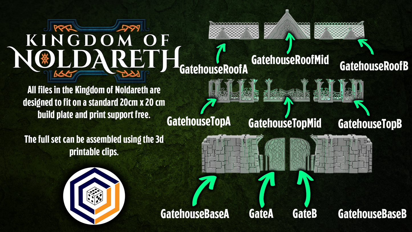 4ft Modular Walls plus Gate - Kingdom of Noldareth