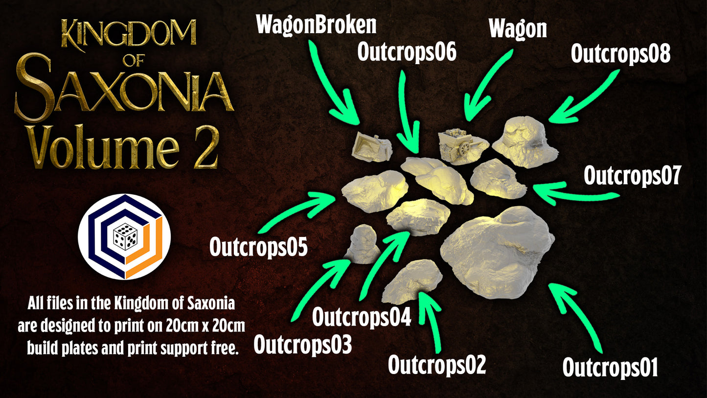 Rocky Outcrops (SET) - Kingdom of Saxonia: Volume 2