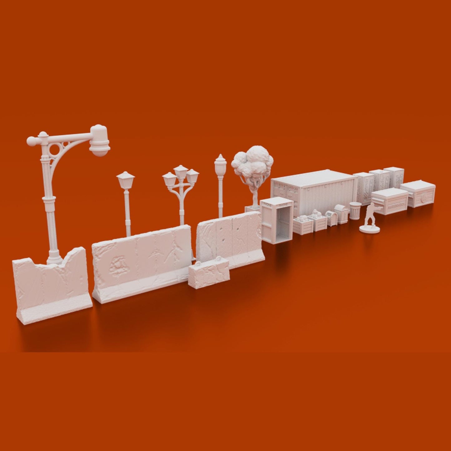 Urban Scatter Set 1 - 3D Printed Wargaming Terrain, Corvus Games Terrain, MCP, Infinity