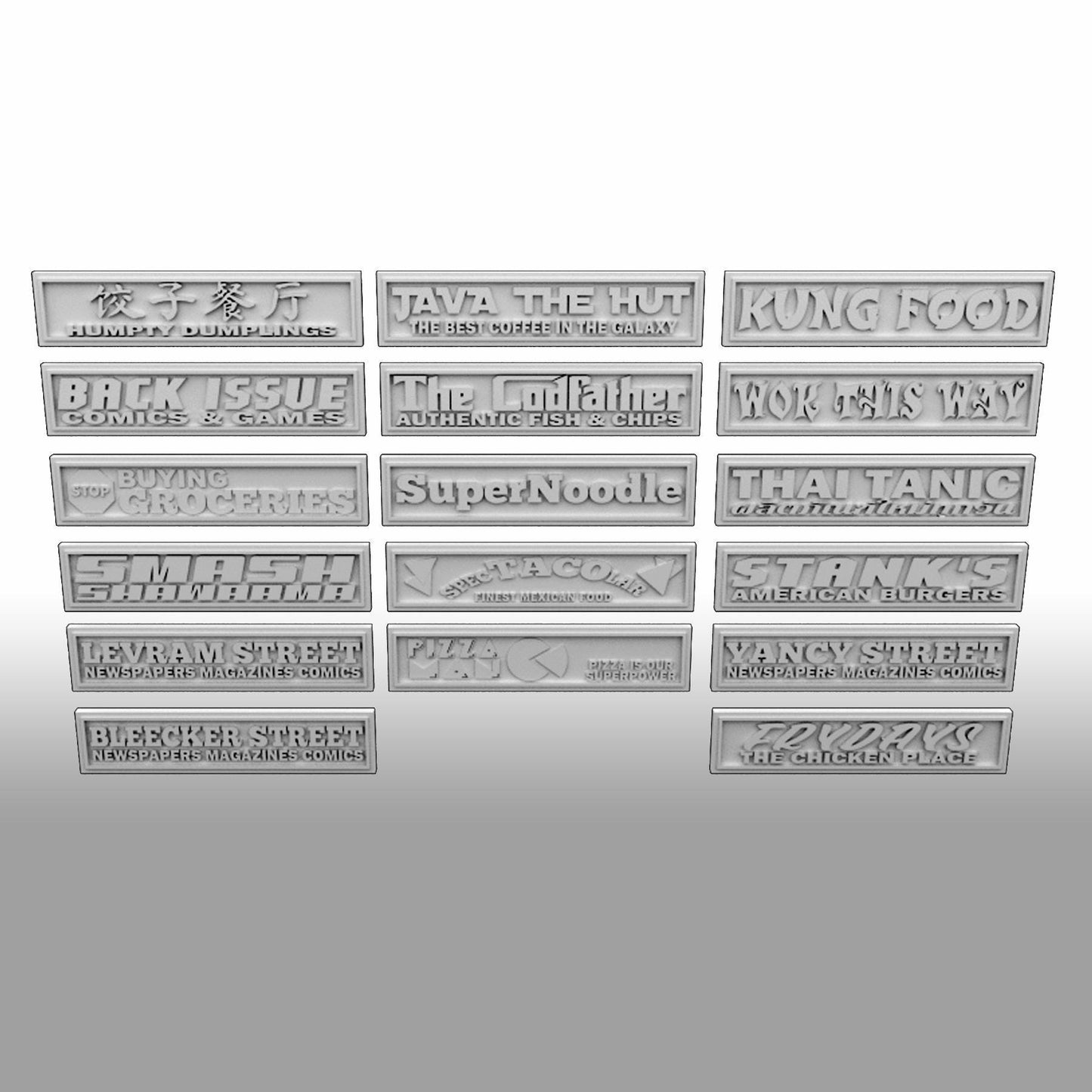 Urban Street Vendors - 3D Printed Wargaming Terrain, Corvus Games Terrain, MCP, Infinity