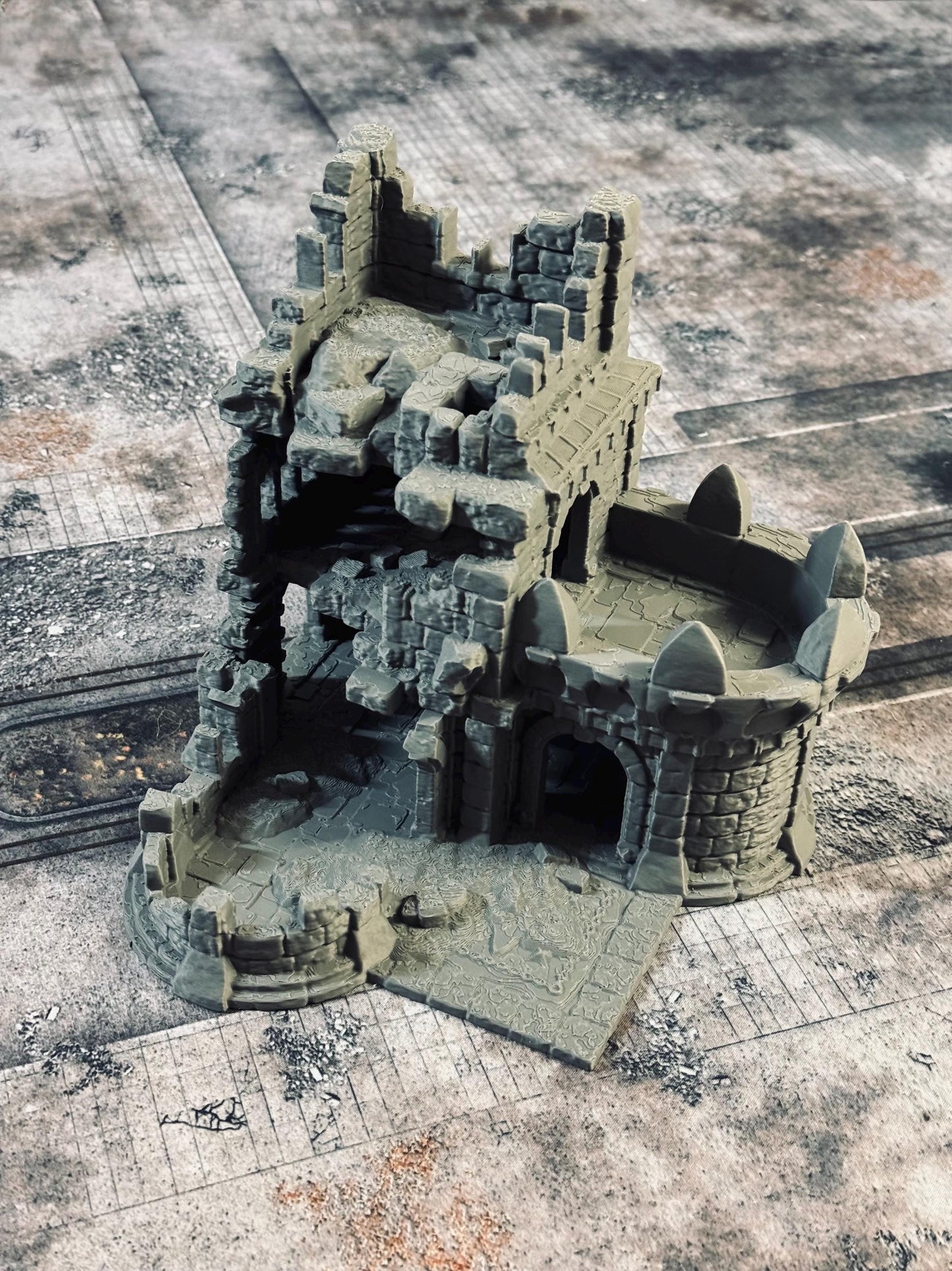 28mm Ruined Barracks Terrain: 3D Printed Wargaming Scenery (Conquest Creations)