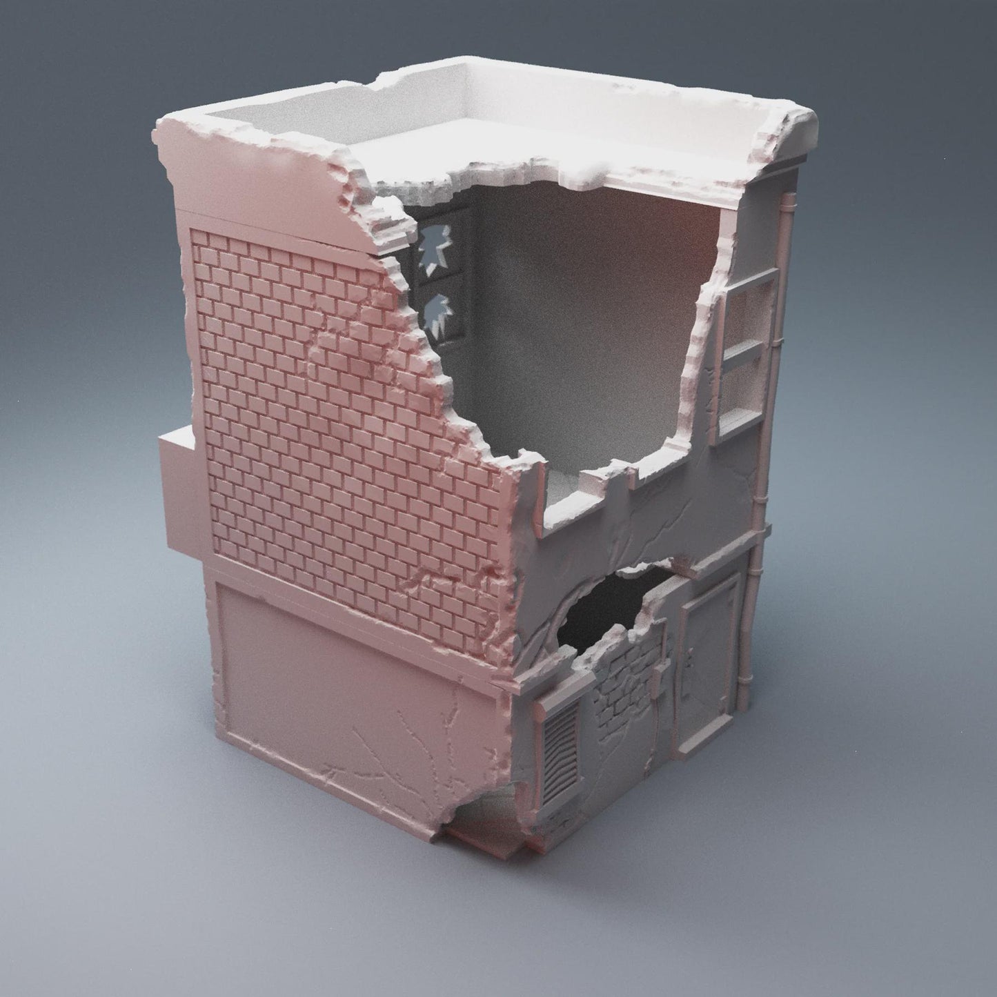 Urban Ruined Noodle Shop - Wargaming terrain (Corvus Games Terrain)