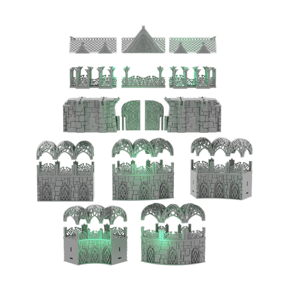 4ft Modular Walls plus Gate - Kingdom of Noldareth