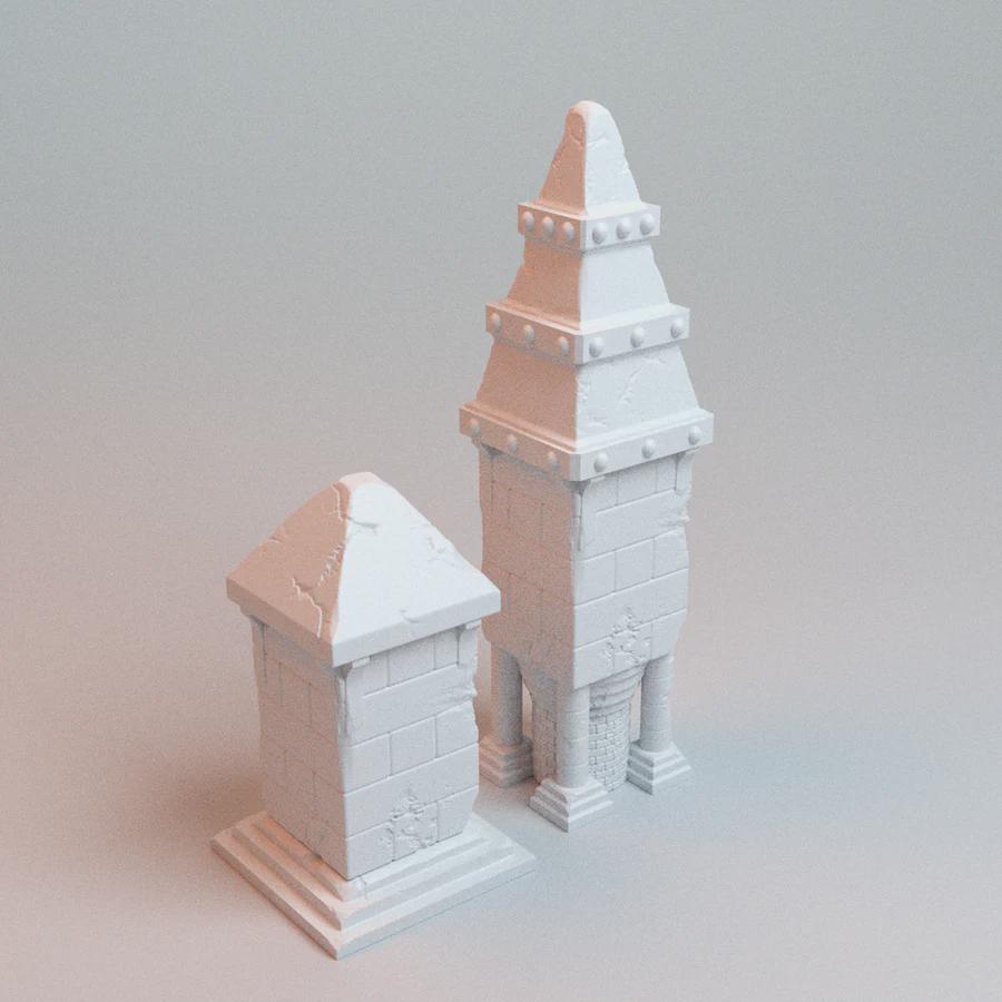 28mm Pilgrim Shrines- 3D Printed WARGAMING Terrain - Trench Crusade, Warhammer, 40k, RPG, SCIFI, Corvus Games Terrain