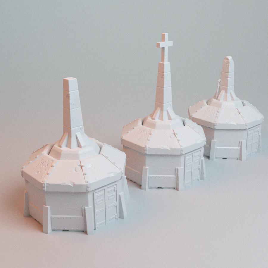 28mm Pillbox - 3D Printed WARGAMING Terrain - Trench Crusade, Warhammer, 40k, RPG, SCIFI, Corvus Games Terrain