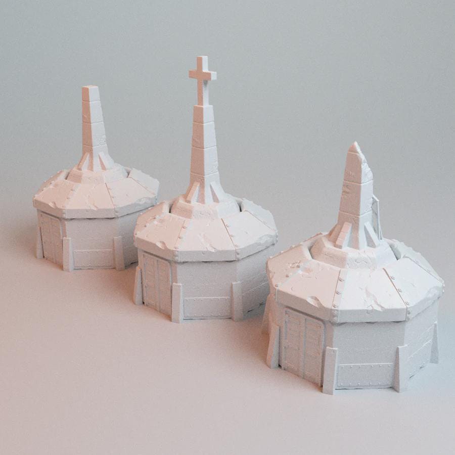 28mm Pillbox - 3D Printed WARGAMING Terrain - Trench Crusade, Warhammer, 40k, RPG, SCIFI, Corvus Games Terrain