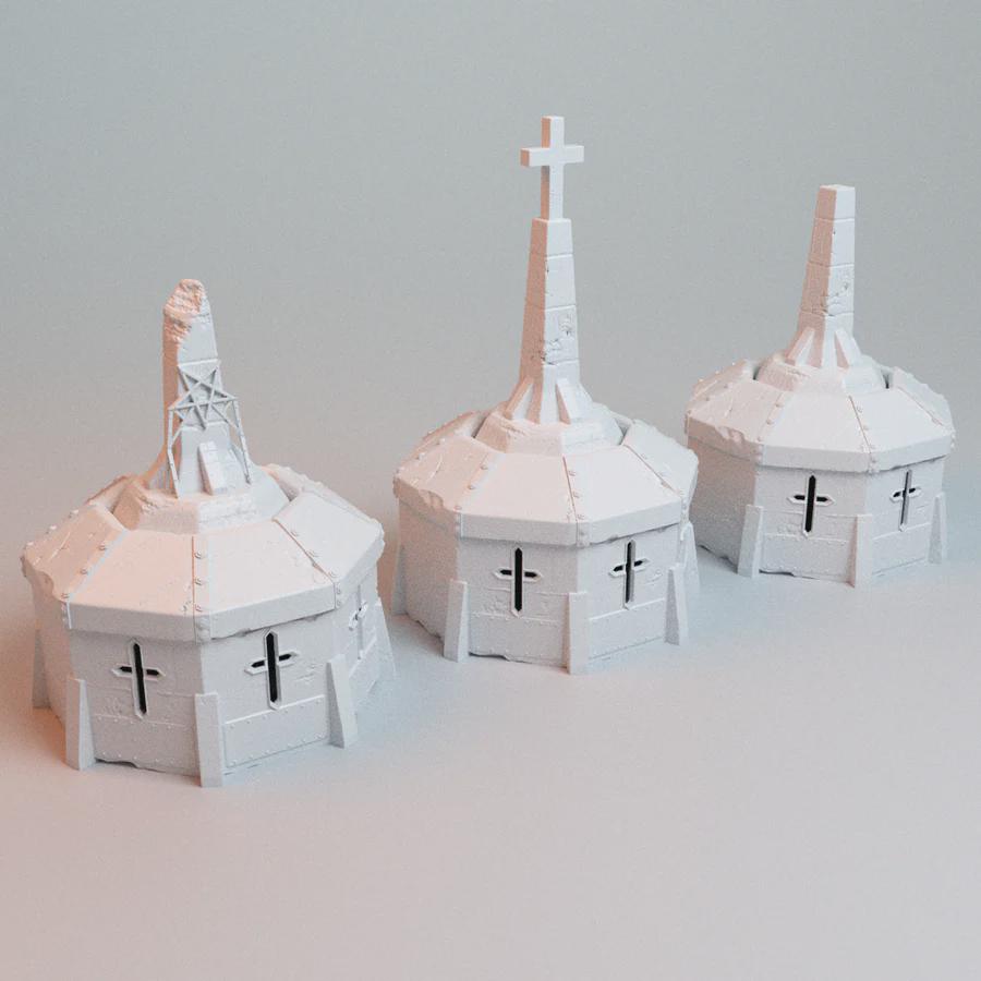 28mm Pillbox - 3D Printed WARGAMING Terrain - Trench Crusade, Warhammer, 40k, RPG, SCIFI, Corvus Games Terrain