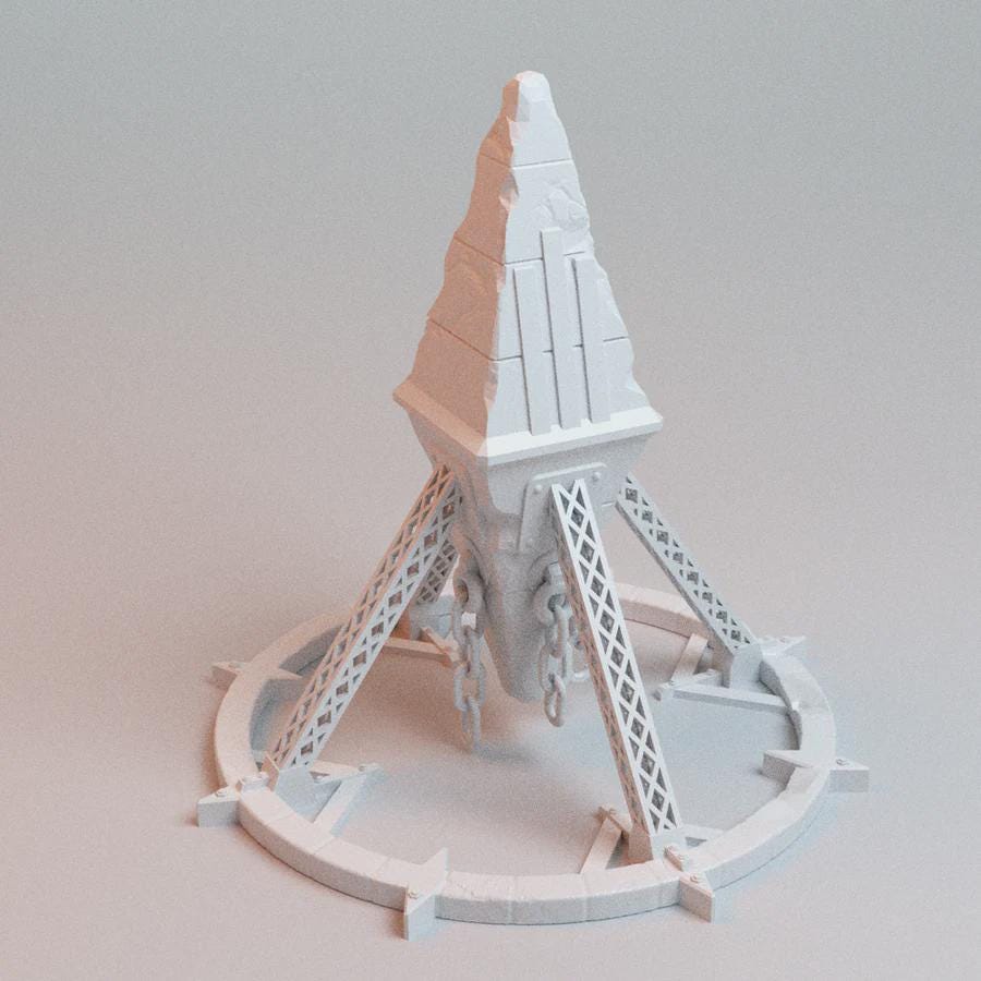28mm Heretic Obelisk - 3D Printed WARGAMING Terrain - Trench Crusade, Warhammer, 40k, RPG, SCIFI, Corvus Games Terrain
