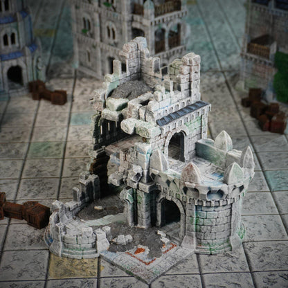 28mm Ruined Barracks Terrain: 3D Printed Wargaming Scenery (Conquest Creations)