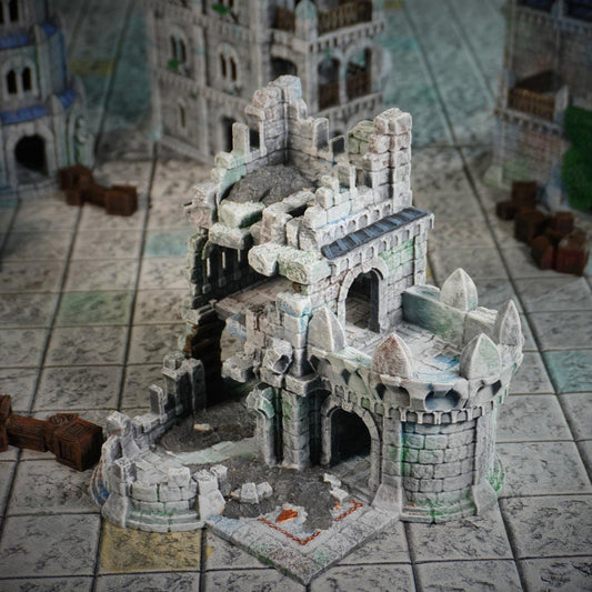 28mm Ruined Barracks Terrain: 3D Printed Wargaming Scenery (Conquest Creations)