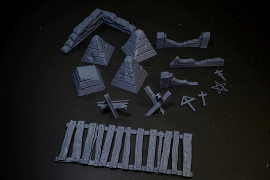 28mm Trench Wars Battlefield Extras - 3D Printed WARGAMING Terrain - Trench Crusade, Warhammer, 40k, RPG, SCIFI, Corvus Games Terrain