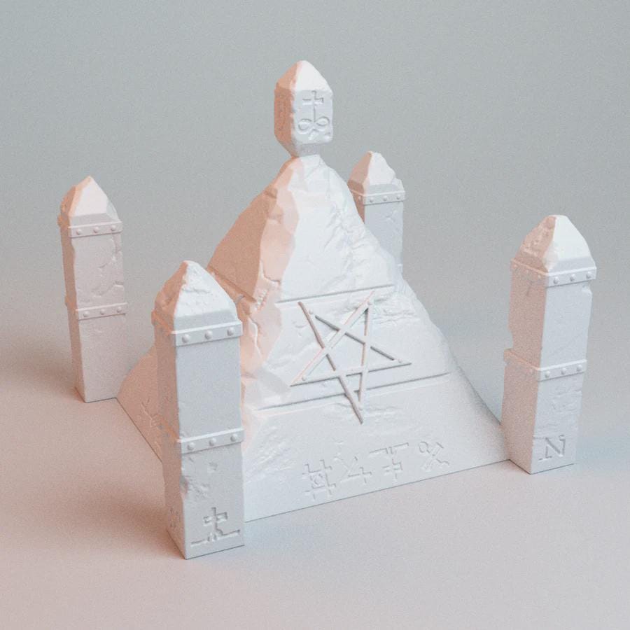 28mm Heretic Pyramid- 3D Printed WARGAMING Terrain - Trench Crusade, Warhammer, 40k, RPG, SCIFI, Corvus Games Terrain
