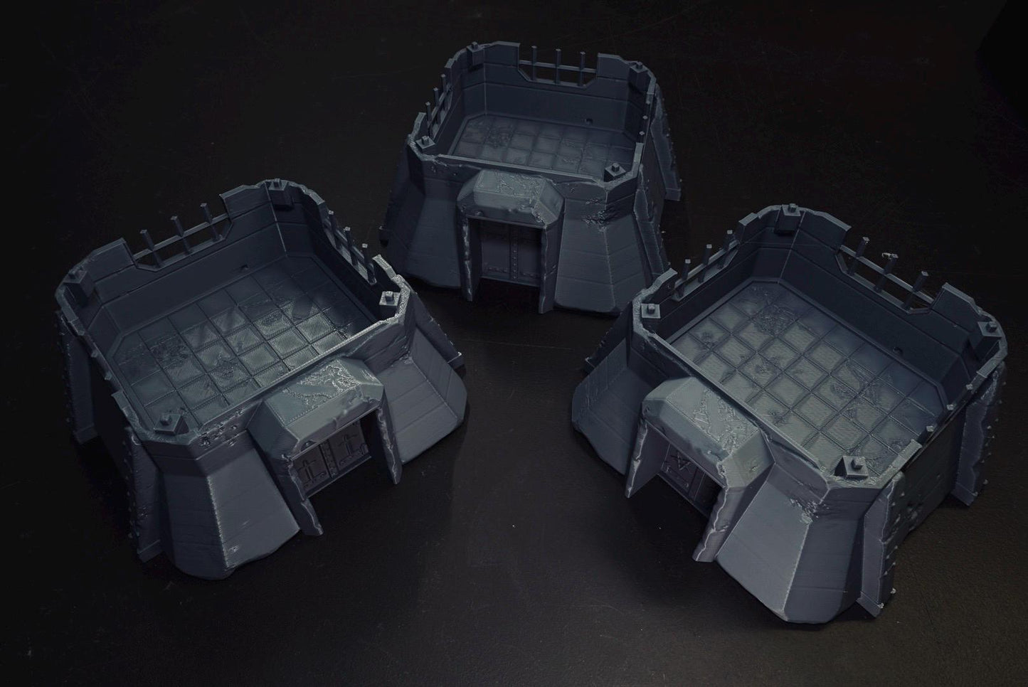 28mm Bunker Emplacement - 3 Bunkers - 3D Printed WARGAMING Terrain - Trench Crusade, Warhammer, 40k, RPG, SCIFI, Corvus Games Terrain