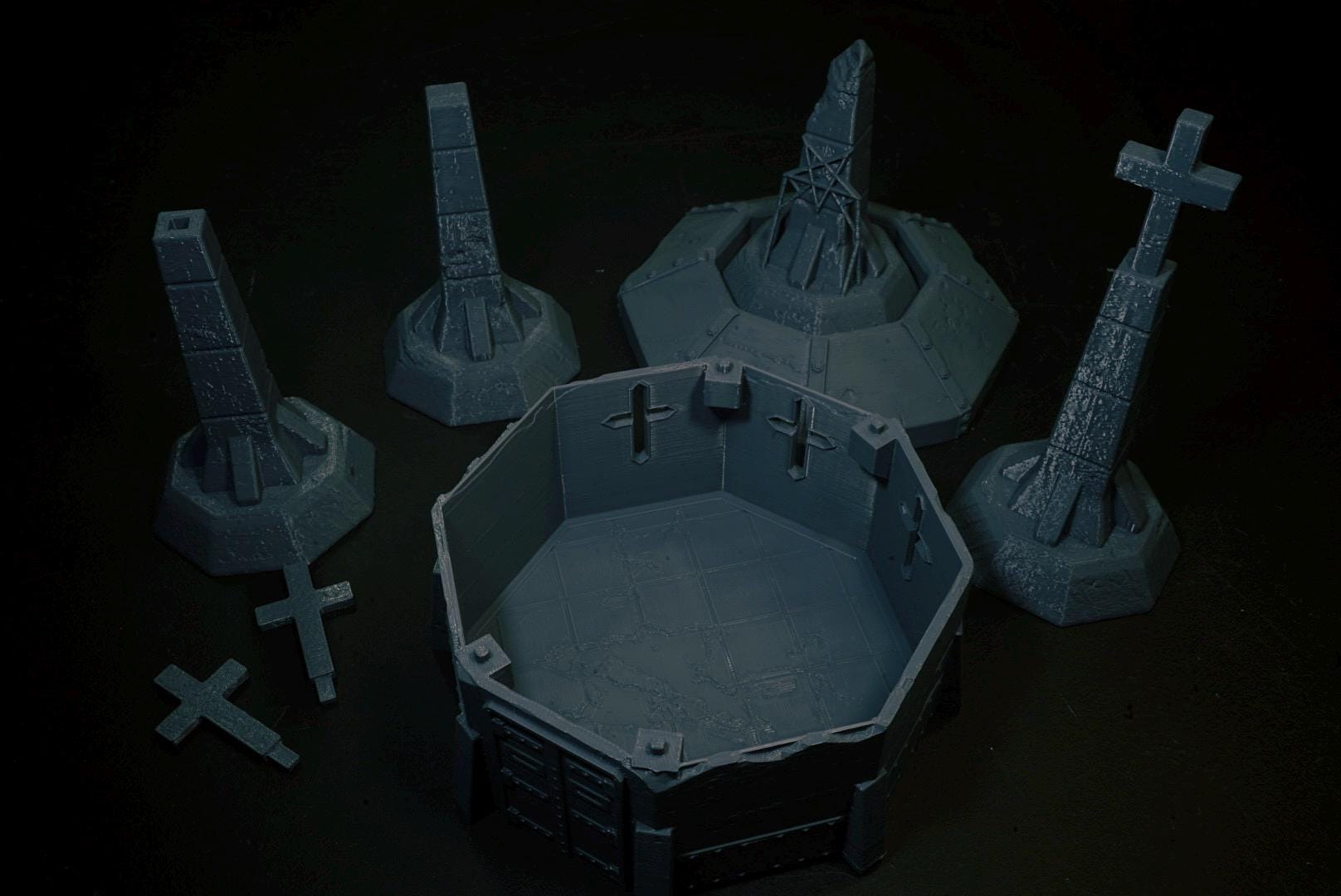 28mm Pillbox - 3D Printed WARGAMING Terrain - Trench Crusade, Warhammer, 40k, RPG, SCIFI, Corvus Games Terrain