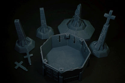 28mm Pillbox - 3D Printed WARGAMING Terrain - Trench Crusade, Warhammer, 40k, RPG, SCIFI, Corvus Games Terrain