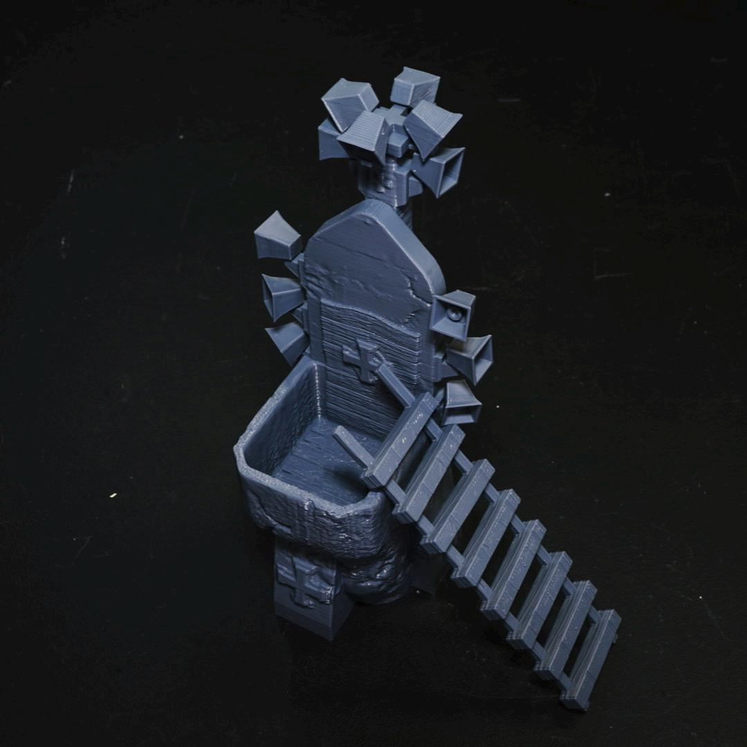 28mm Speaker Pulpit- 3D Printed WARGAMING Terrain - Trench Crusade, Warhammer, 40k, RPG, SCIFI, Corvus Games Terrain