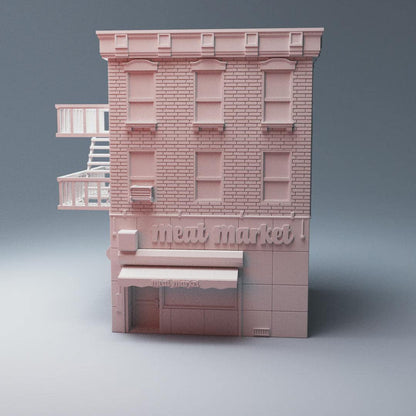 Meat Market Terrain - 3D Printed Wargaming Terrain, Corvus Games Terrain, MCP, Modern, Urban