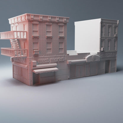 Meat Market Terrain - 3D Printed Wargaming Terrain, Corvus Games Terrain, MCP, Modern, Urban