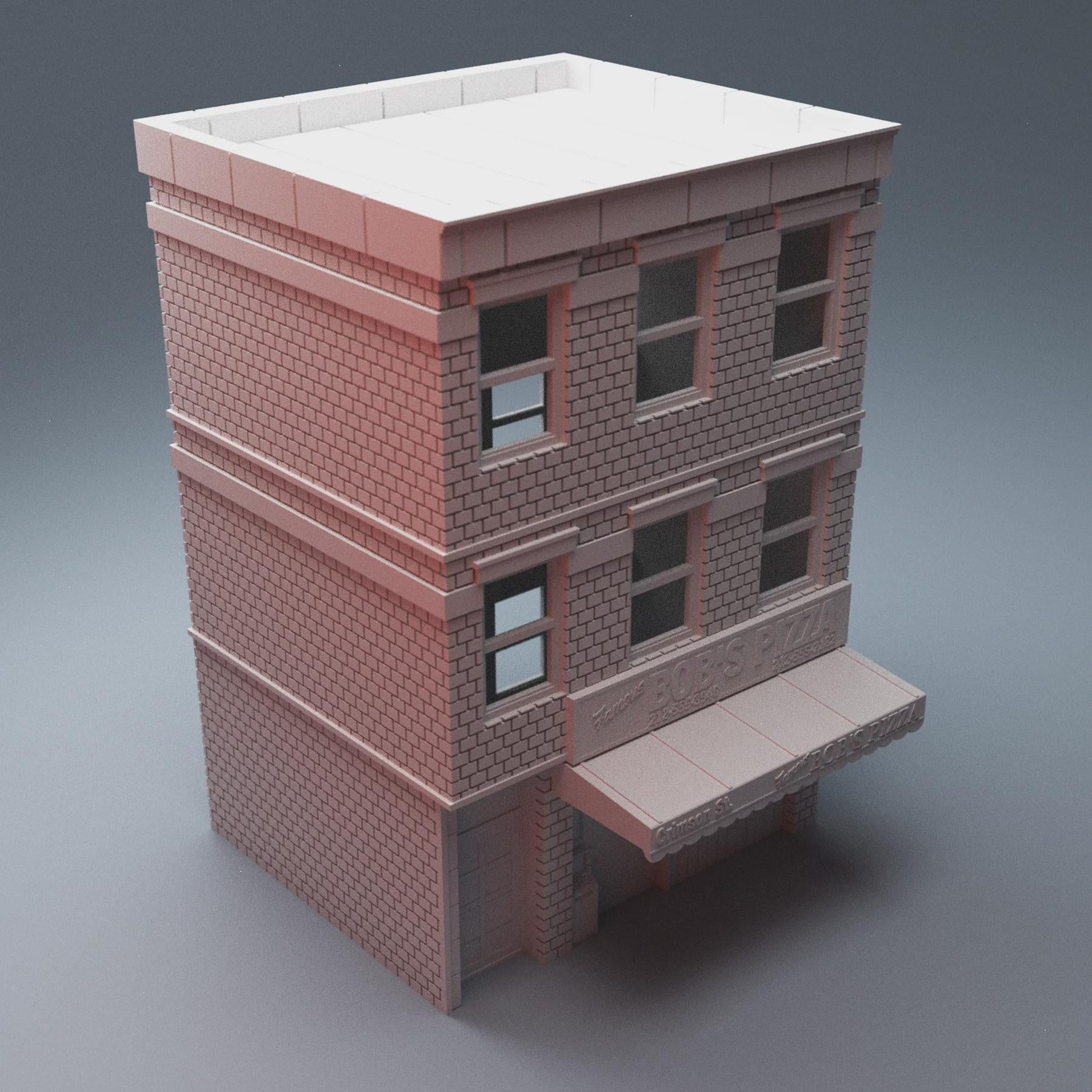 Pizza Restaurant - 3D Printed Wargaming Terrain, Corvus Games Terrain, MCP, Modern, Urban
