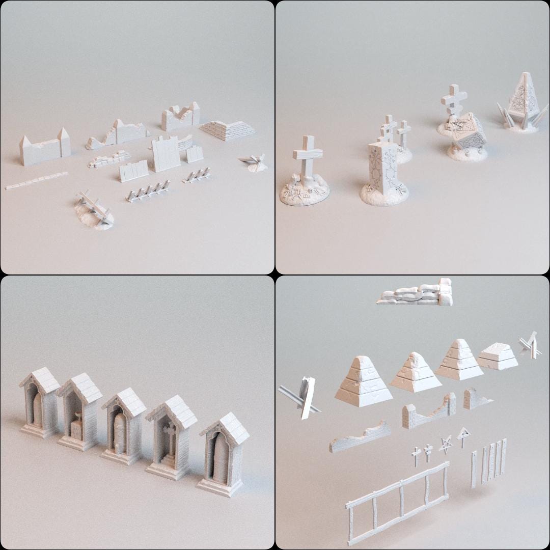 28mm Trench Wars Scatter BUNDLE - 3D Printed WARGAMING Terrain - Trench Crusade, Warhammer, 40k, rpg, SCIFI, Corvus Games Terrain