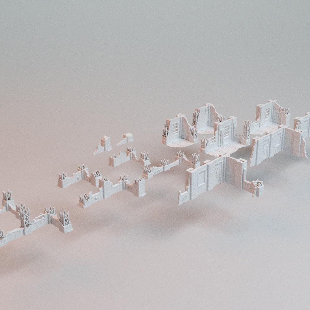 28mm Grimdark Fantasy Ruins: 3D Printed Wargaming Terrain Bundle, Corvus Games Terrain