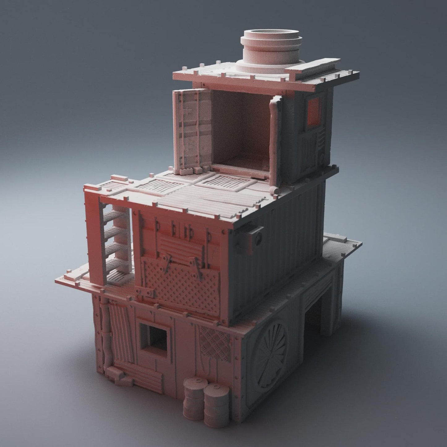 28mm 3D Printed Grimdark UnderNidus ShakStak Hab Buildings: Wargaming Terrain, Corvus Games Terrain