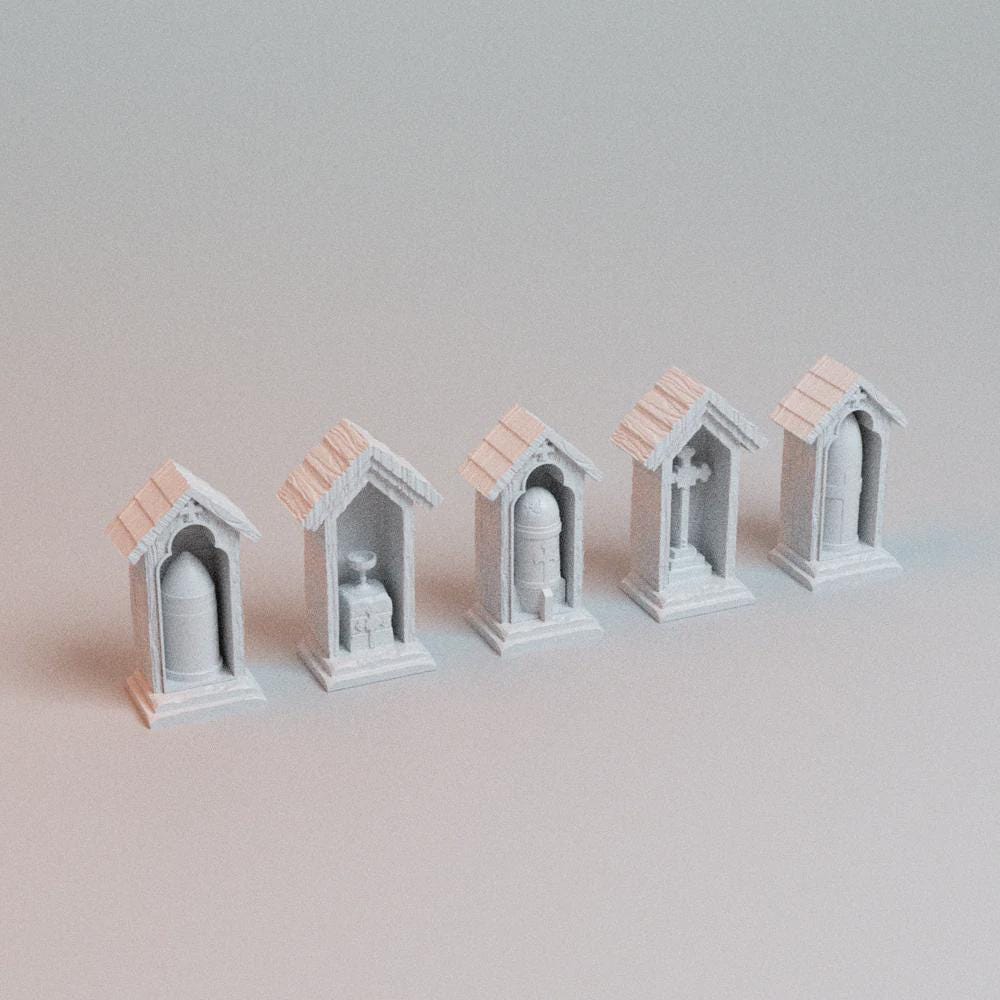 28mm 3D Printed Trench Shrine Set: Wargaming Terrain - 28mm 32mm Scale, Corvus Games Terrain