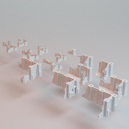 28mm 3D Printed Grimdark Sci-Fi Wargaming Terrain: Omni Persistent Ruins Bundle, Corvus Games Terrain