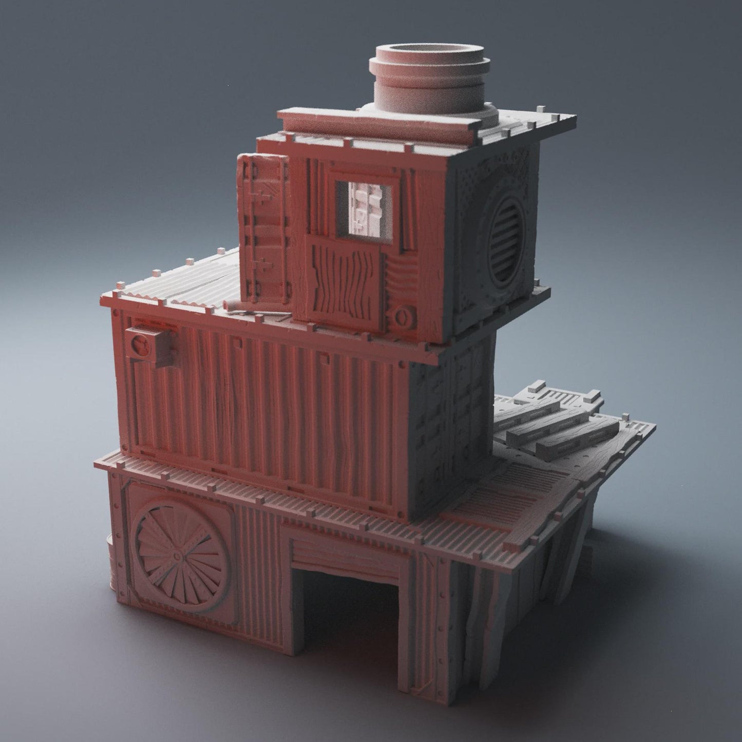 28mm 3D Printed Grimdark UnderNidus ShakStak Hab Buildings: Wargaming Terrain, Corvus Games Terrain