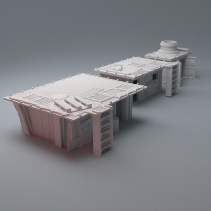 28mm 3D Printed Grimdark UnderNidus ShakStak Hab Buildings: Wargaming Terrain, Corvus Games Terrain