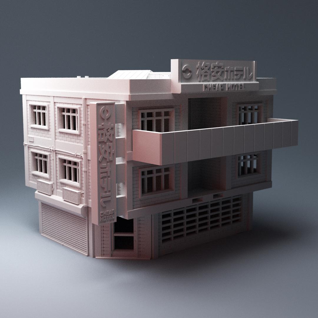 Cyberpunk Hotel - 3D Printed Wargaming Terrain, Corvus Games Terrain, MCP, Infinity