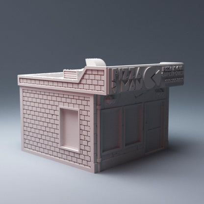 Urban Pizza Shop - 3D Printed Wargaming Terrain, Corvus Games Terrain, MCP, Infinity