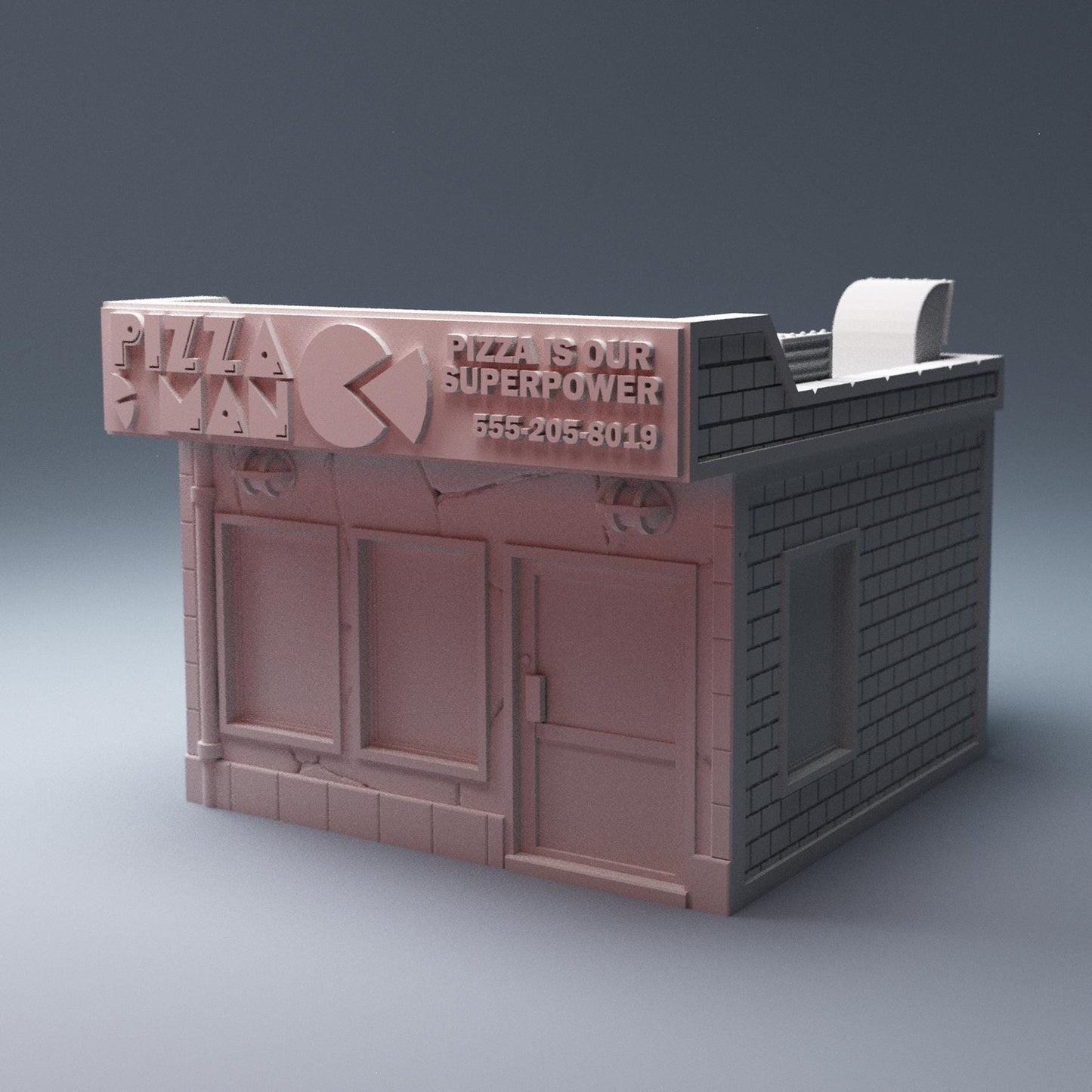 Urban Pizza Shop - 3D Printed Wargaming Terrain, Corvus Games Terrain, MCP, Infinity