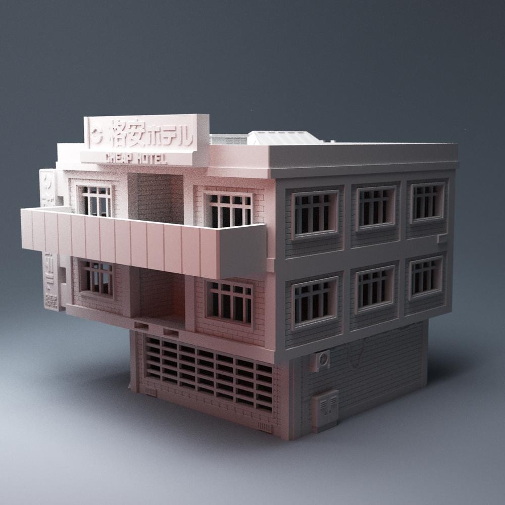 Cyberpunk Hotel - 3D Printed Wargaming Terrain, Corvus Games Terrain, MCP, Infinity