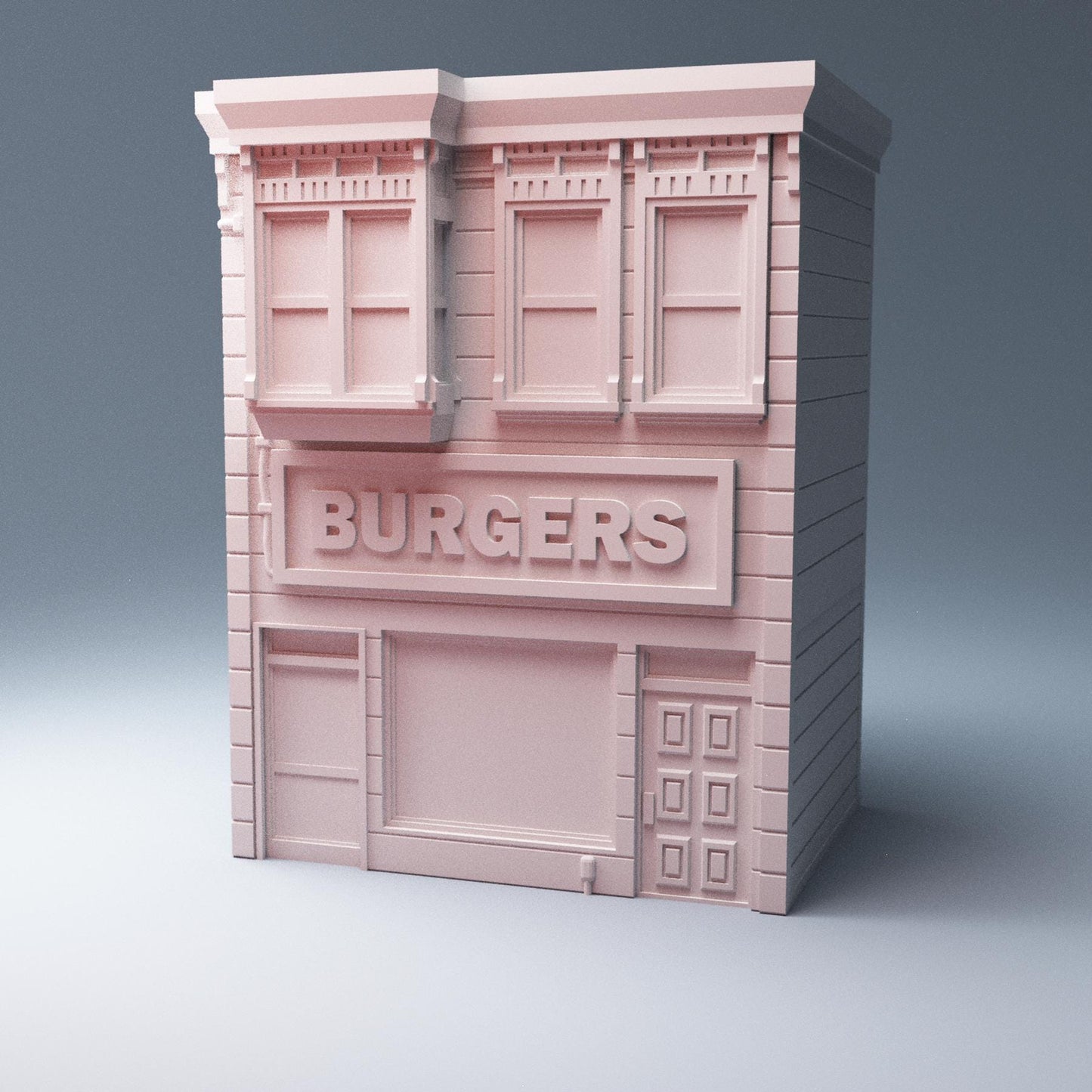 Urban Burger Restaurant - 3D Printed Wargaming Terrain, Corvus Games Terrain, MCP, Infinity
