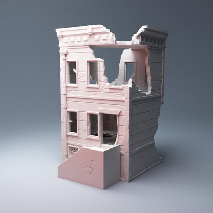 Ruined Urban Three Floor House - 3D Printed Wargaming Terrain, Corvus Games Terrain, MCP, Infinity