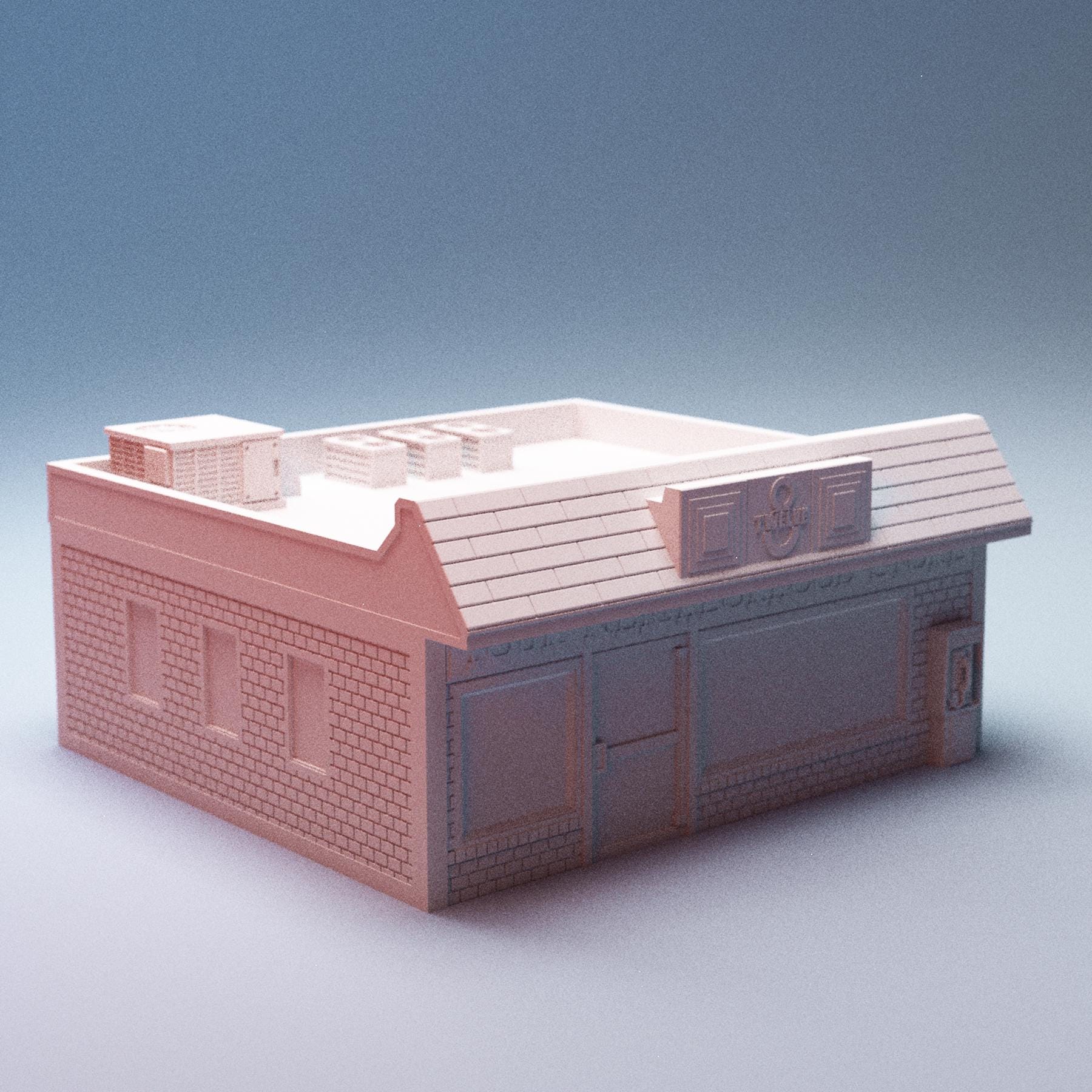 Urban Mini Mart Convenience Store - 3D Printed Wargaming Terrain, Corvus Games Terrain, MCP, Infinity