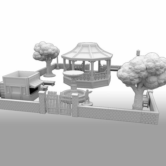 Urban Small Park Set - 3D Printed Wargaming Terrain, Corvus Games Terrain, MCP, Infinity