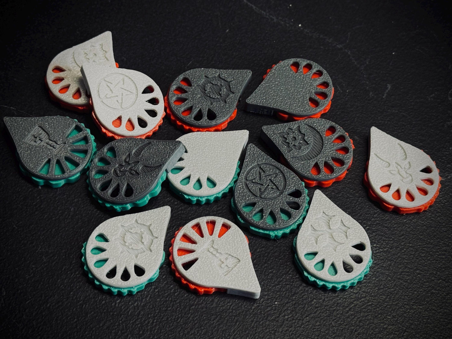 Bloody Wound Markers - Clicker Dials x6 (Physical Print)