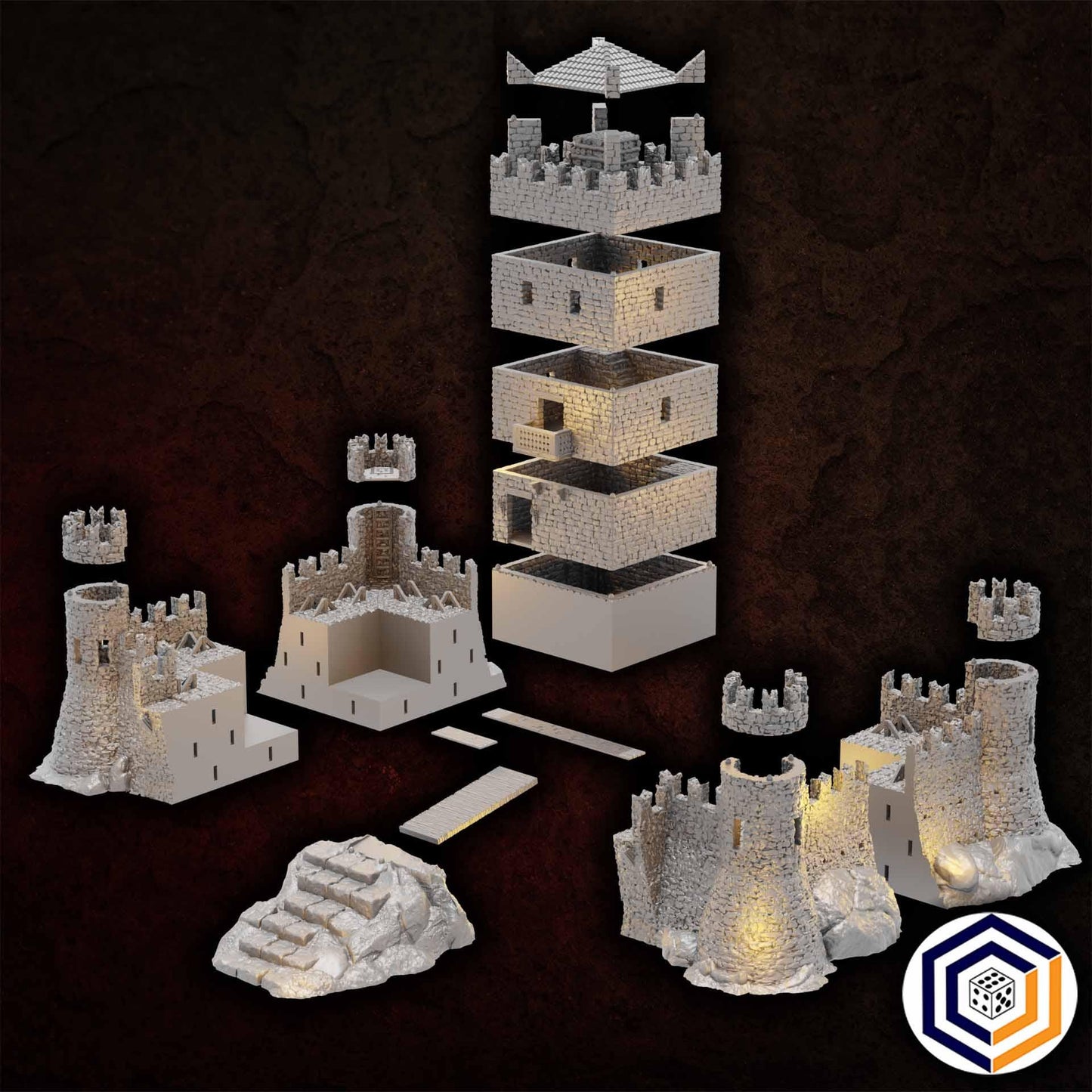 Castle of the Beacon - 3D Printed Wargaming Terrain (Conquest Creations)