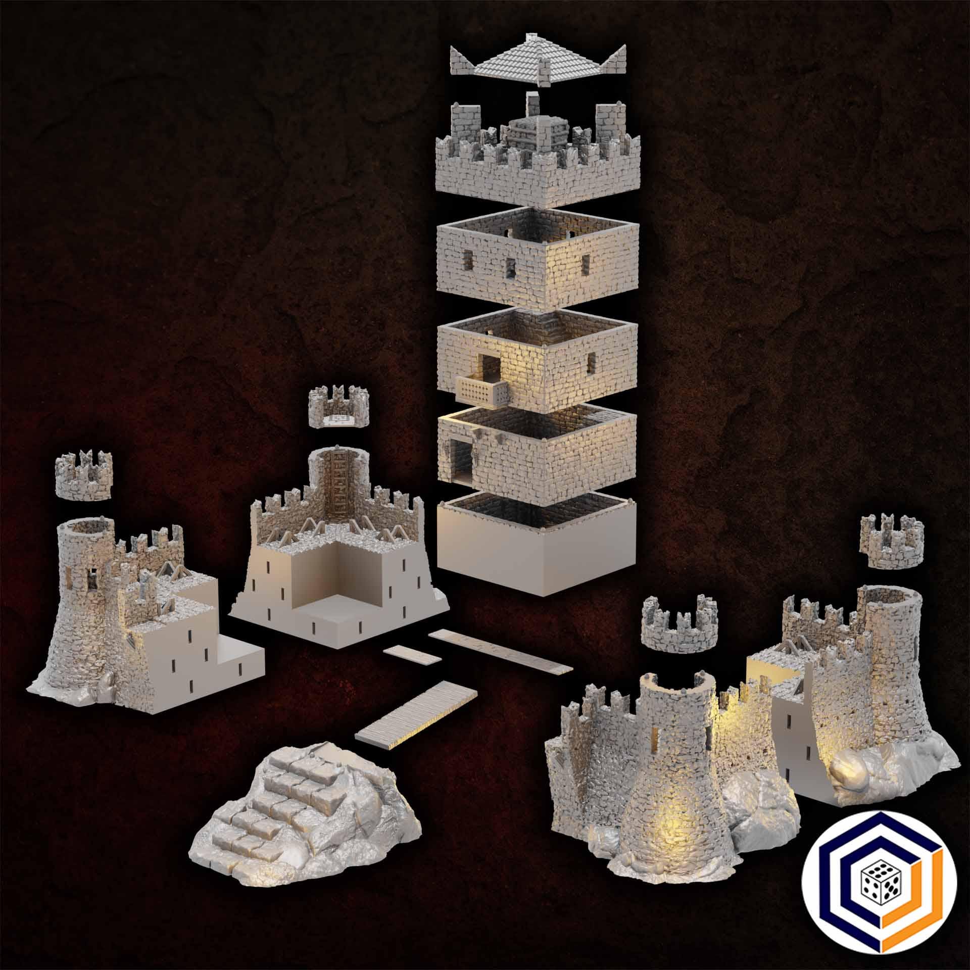 Castle of the Beacon - 3D Printed Wargaming Terrain (Conquest Creations)