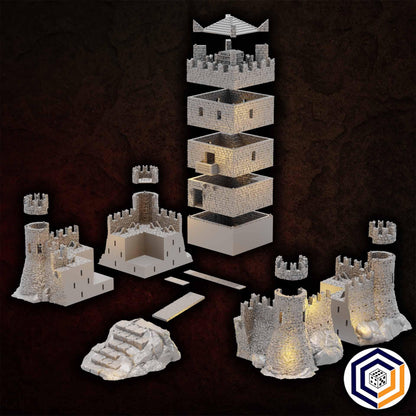 Castle of the Beacon - 3D Printed Wargaming Terrain (Conquest Creations)