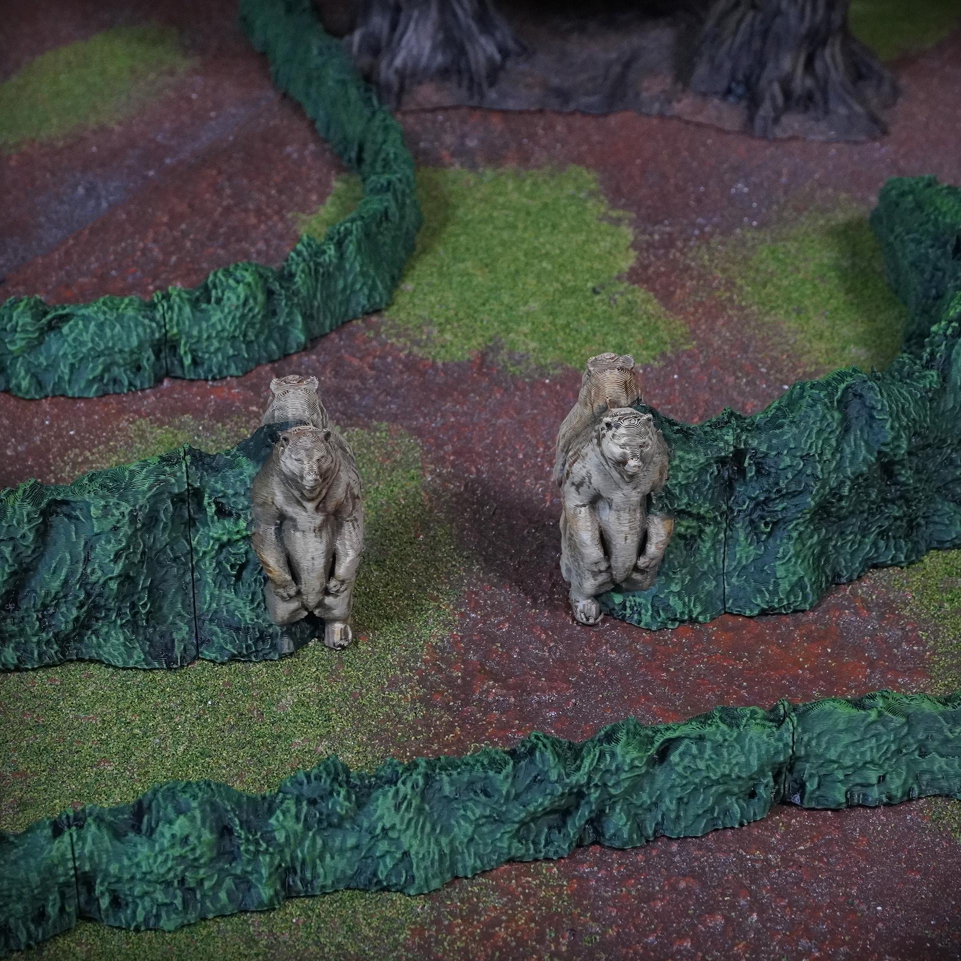 Bear Lord Hedge Terrain Bundle - Realm of the Bear Lord - 3D Printed Wargaming Terrain (Conquest Creations)