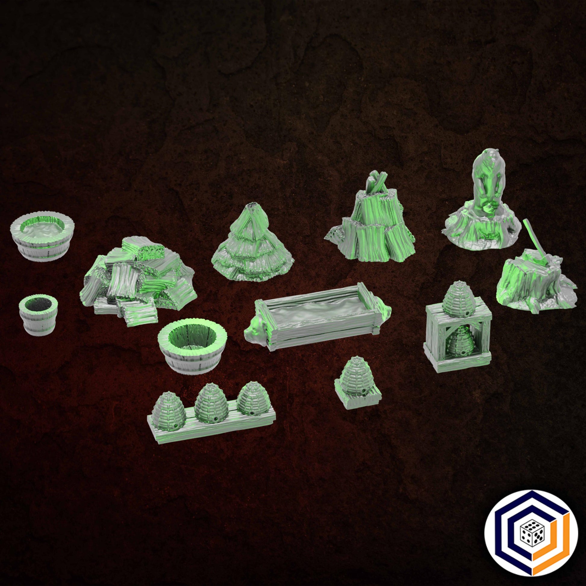 Bear Lord Scatter Terrain Bundle - Realm of the Bear Lord - 3D Printed Wargaming Terrain (Conquest Creations)