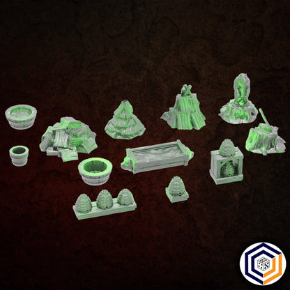 Bear Lord Scatter Terrain Bundle - Realm of the Bear Lord - 3D Printed Wargaming Terrain (Conquest Creations)