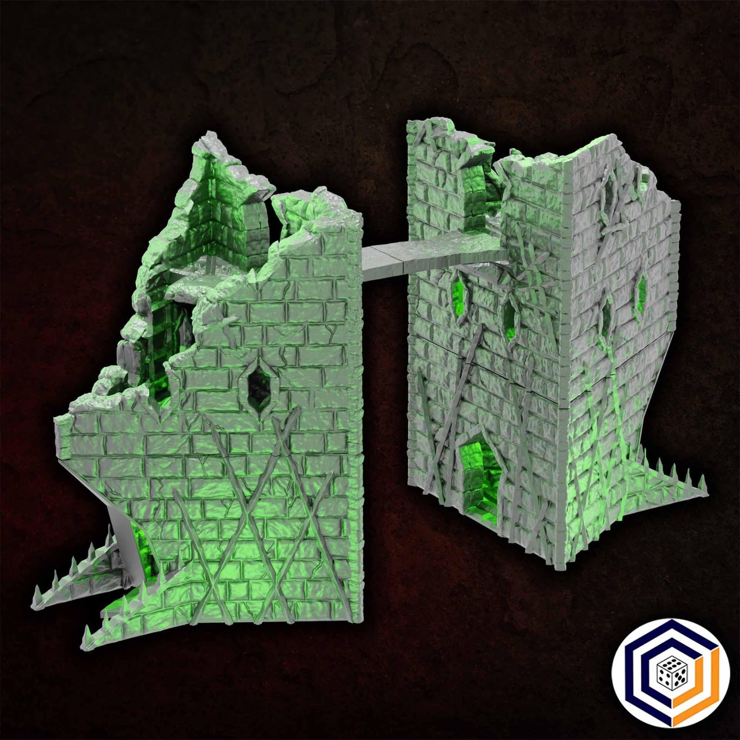 Corrupted Towers - Corrupted Castle - 3D Printed Wargaming Terrain (Conquest Creations)