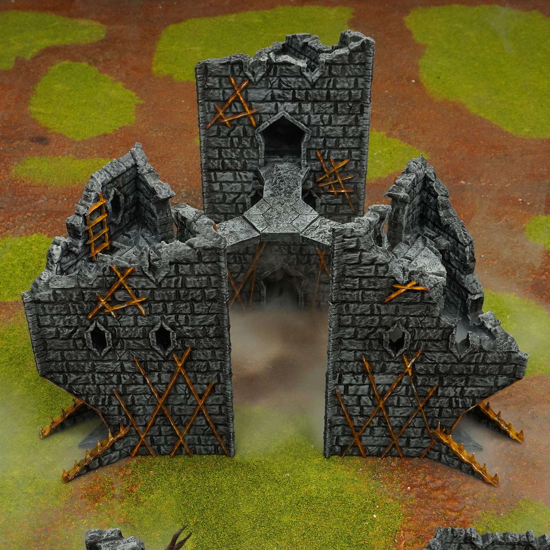 Corrupted Towers - Corrupted Castle - 3D Printed Wargaming Terrain (Conquest Creations)