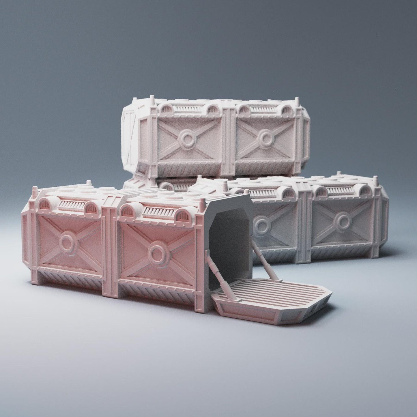 Sci-fi Shipping Containers x7